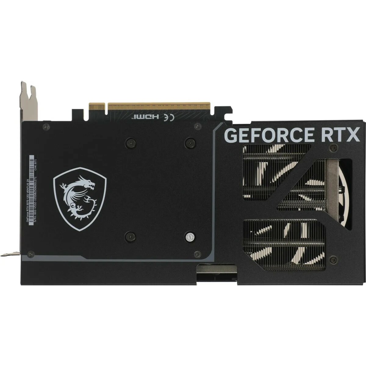 Видеокарта MSI GeForce RTX 5070 VENTUS 2X 12Gb 