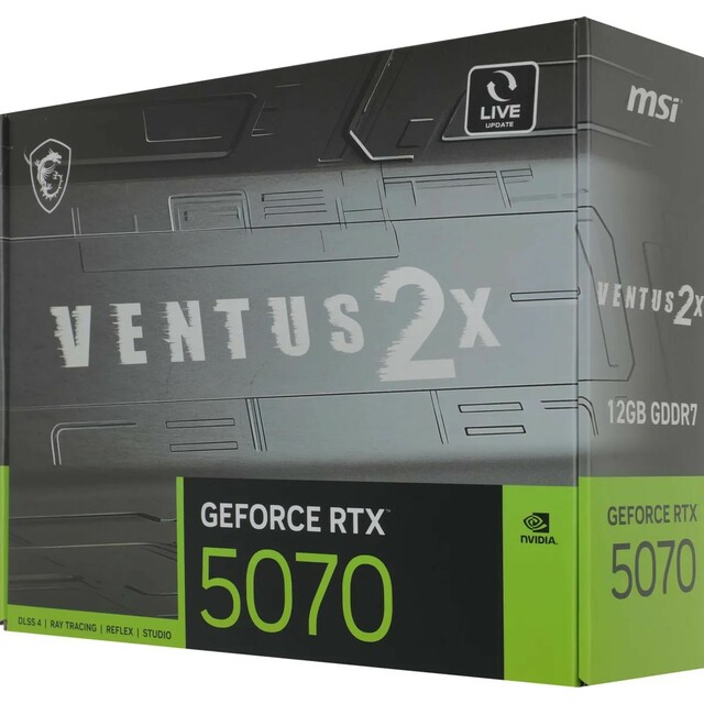 Видеокарта MSI GeForce RTX 5070 VENTUS 2X 12Gb Видеокарта MSI GeForce RTX 5070 VENTUS 2X 12Gb