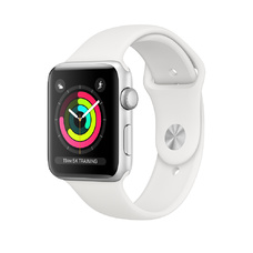 Умные часы Apple Watch Series 3 42mm Aluminum Case with Sport Band (Цвет: Silver/White)