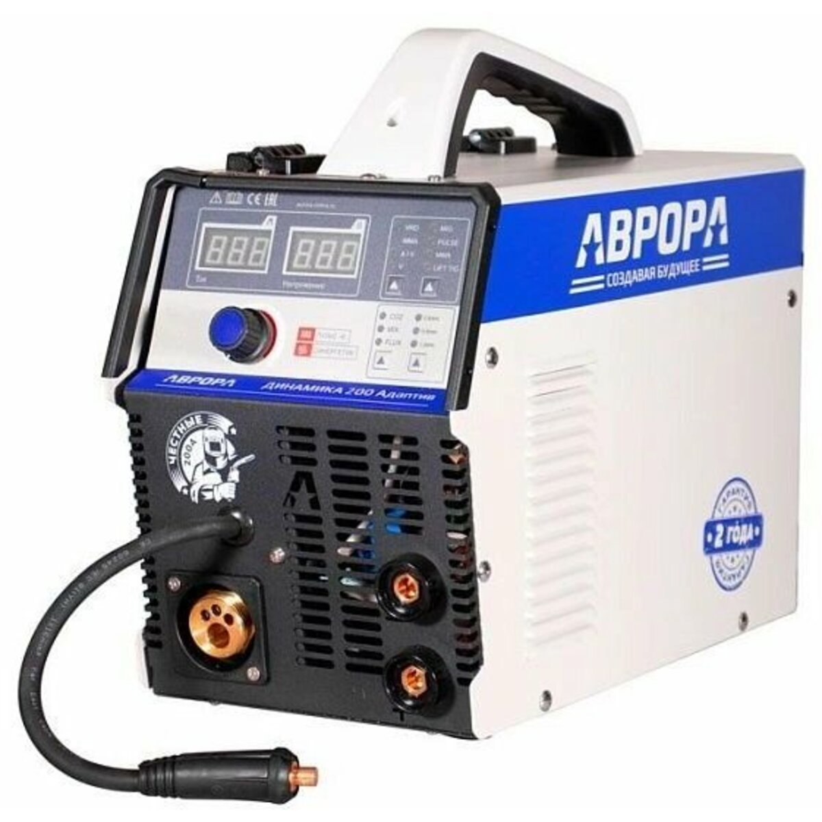 Сварочный полуавтомат Аврора Динамика 200 АДАПТИВ ПУЛЬС (Цвет: Gray / Blue)