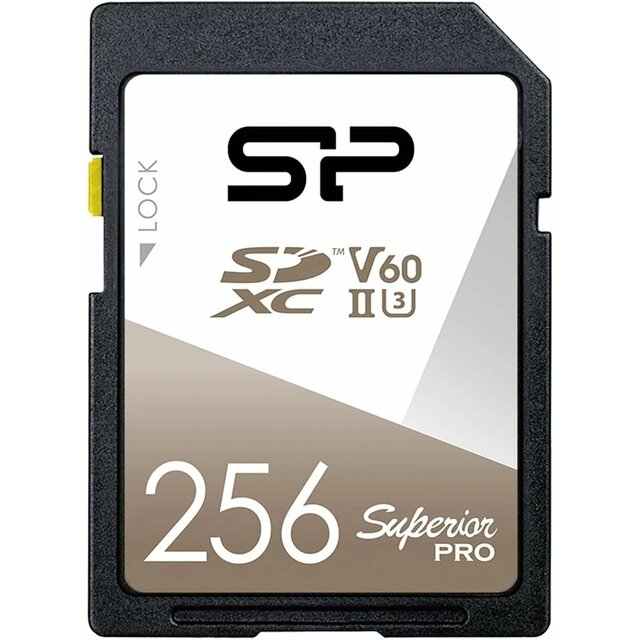 Карта памяти SDXC 256GB Silicon Power SP256GBSDXJV6V10 Superior w / o adapter, черный