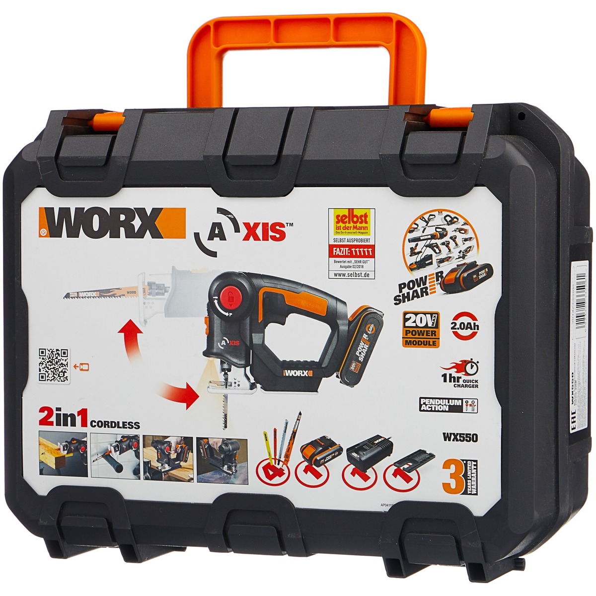 Лобзик Worx WX550 (Цвет: Black / Orange)