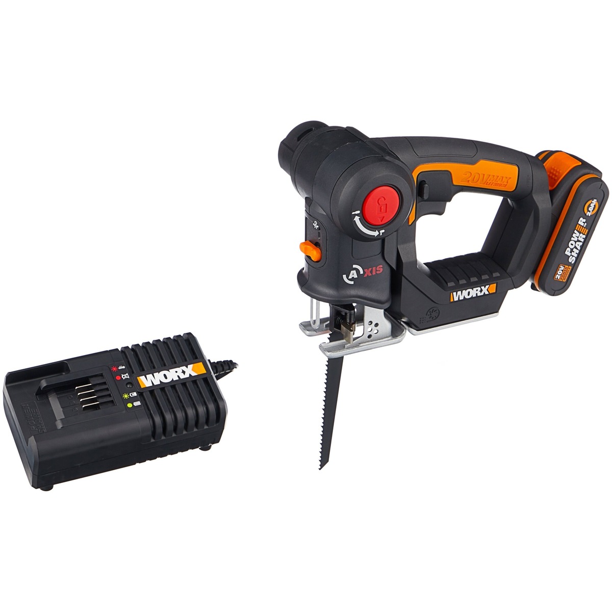 Лобзик Worx WX550 (Цвет: Black / Orange)