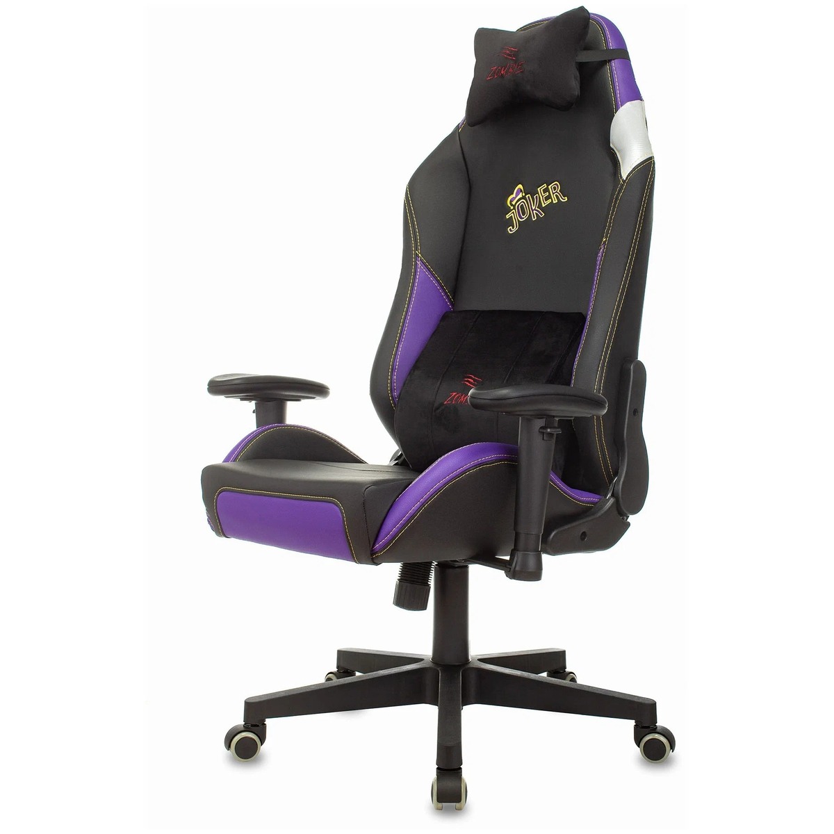 Кресло игровое Zombie HERO JOKER PRO (Цвет: Black / Violet)