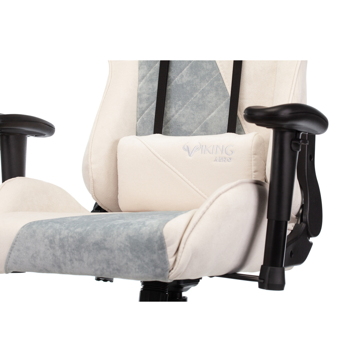 Кресло игровое Zombie VIKING X Fabric (Цвет: White / Grey)