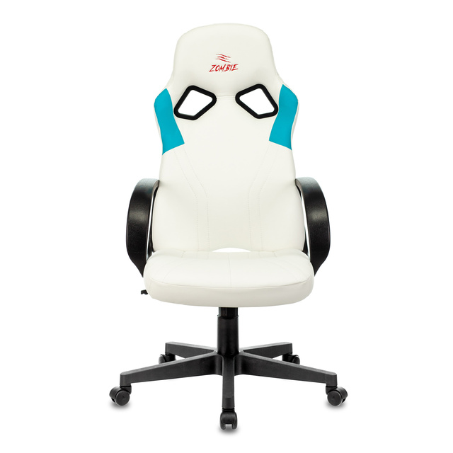 Кресло игровое Zombie RUNNER (Цвет: White/Blue)