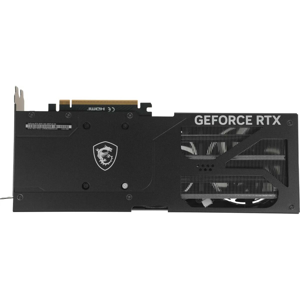 Видеокарта MSI GeForce RTX 5070 VENTUS 3X 12Gb