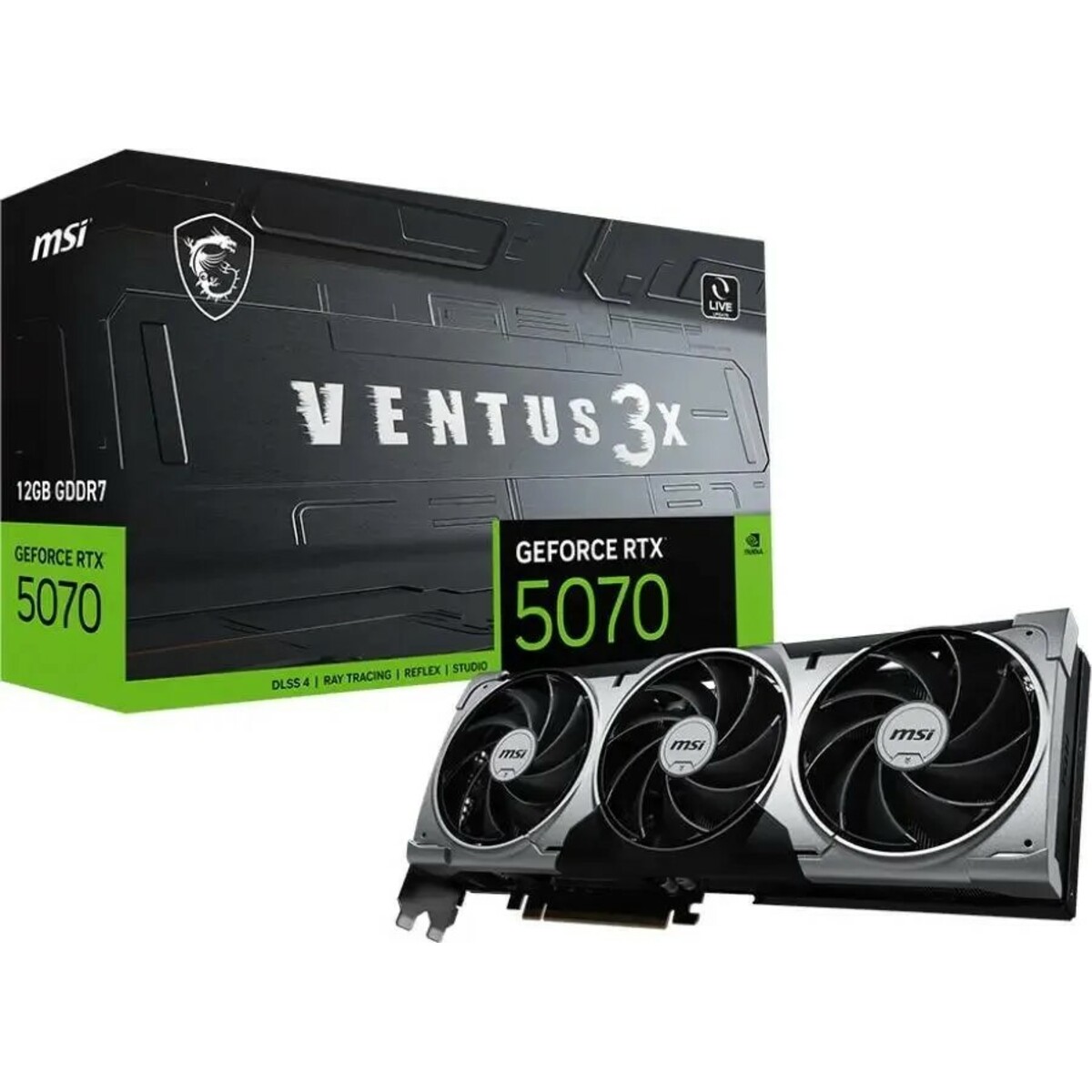Видеокарта MSI GeForce RTX 5070 VENTUS 3X 12Gb