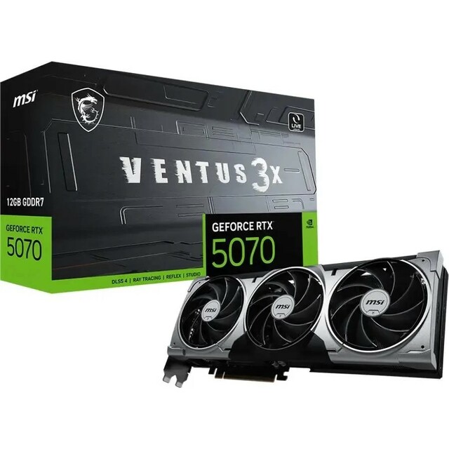 Видеокарта MSI GeForce RTX 5070 VENTUS 3X 12Gb Видеокарта MSI GeForce RTX 5070 VENTUS 3X 12Gb