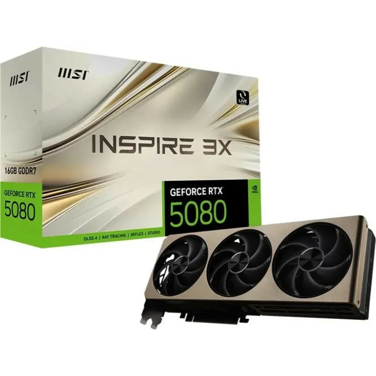 Видеокарта MSI GeForce RTX 5080 INSPIRE 3X 16Gb 