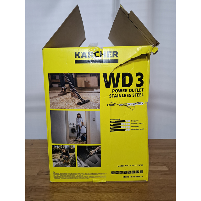 Строительный пылесос Karcher WD 3 P S V-17 / 4 / 20 (Цвет: Yellow)
