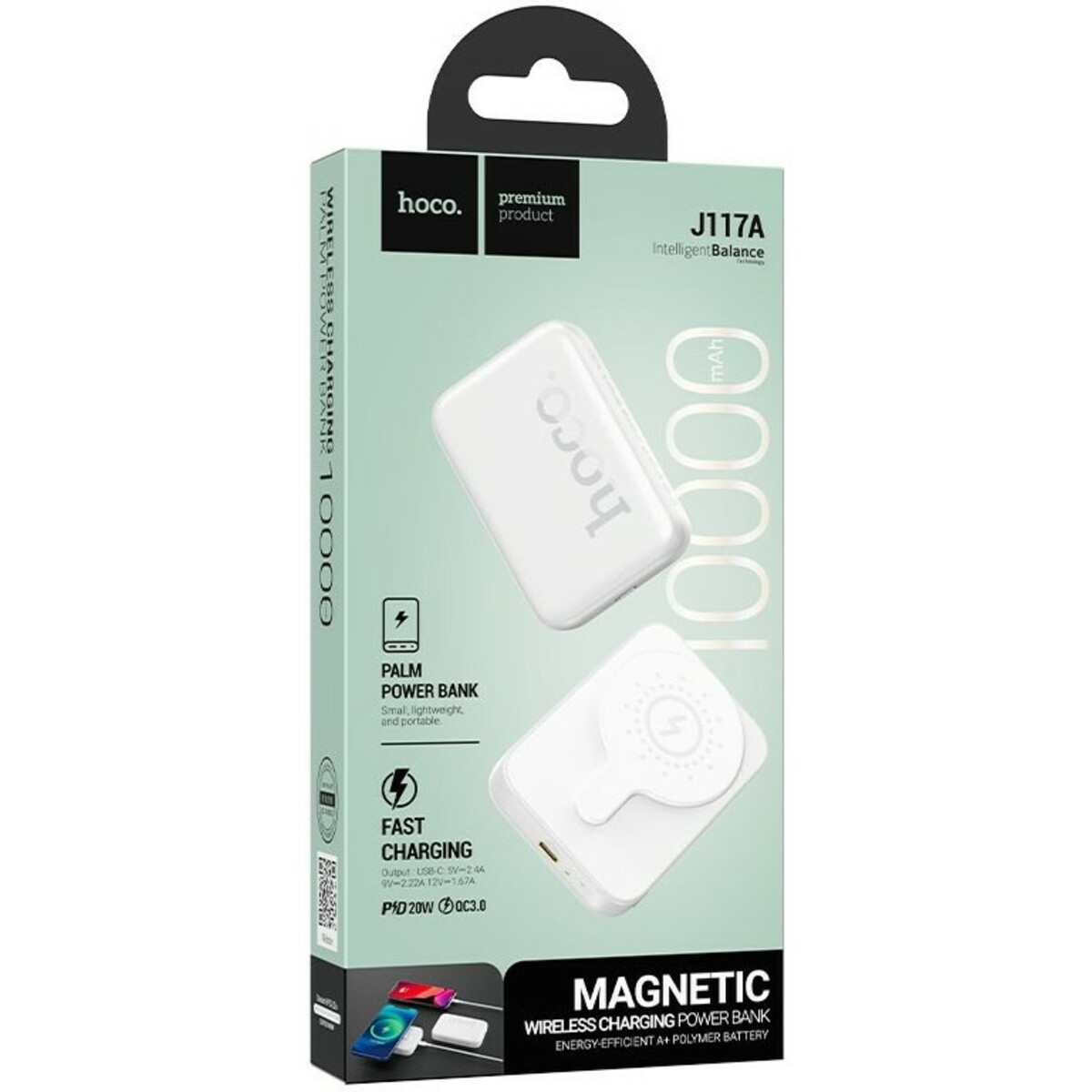 Внешний аккумулятор Hoco J117A Esteem 10000mAh, белый 