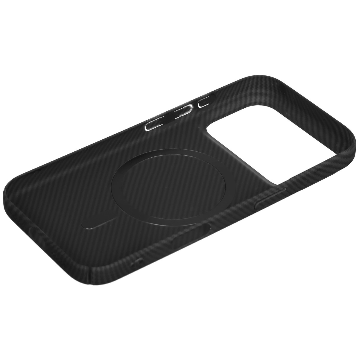 Чехол Borasco Art Case для Apple iPhone 17 Pro c MagSafe (Цвет: Черный карбон)