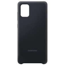 Чехол-накладка Samsung Silicone Cover для смартфона Samsung Galaxy A71 (Цвет: Black)