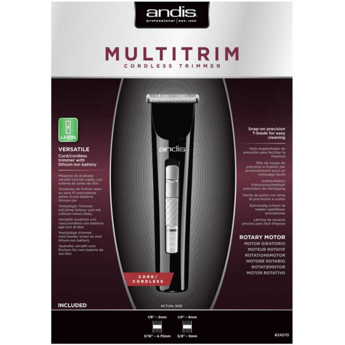 Машинка для стрижки Andis MultiTrim CLT (Цвет: Black)