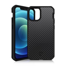 Чехол-накладка iTskins Hybrid Carbon для смартфона iPhone 12 Mini, черный