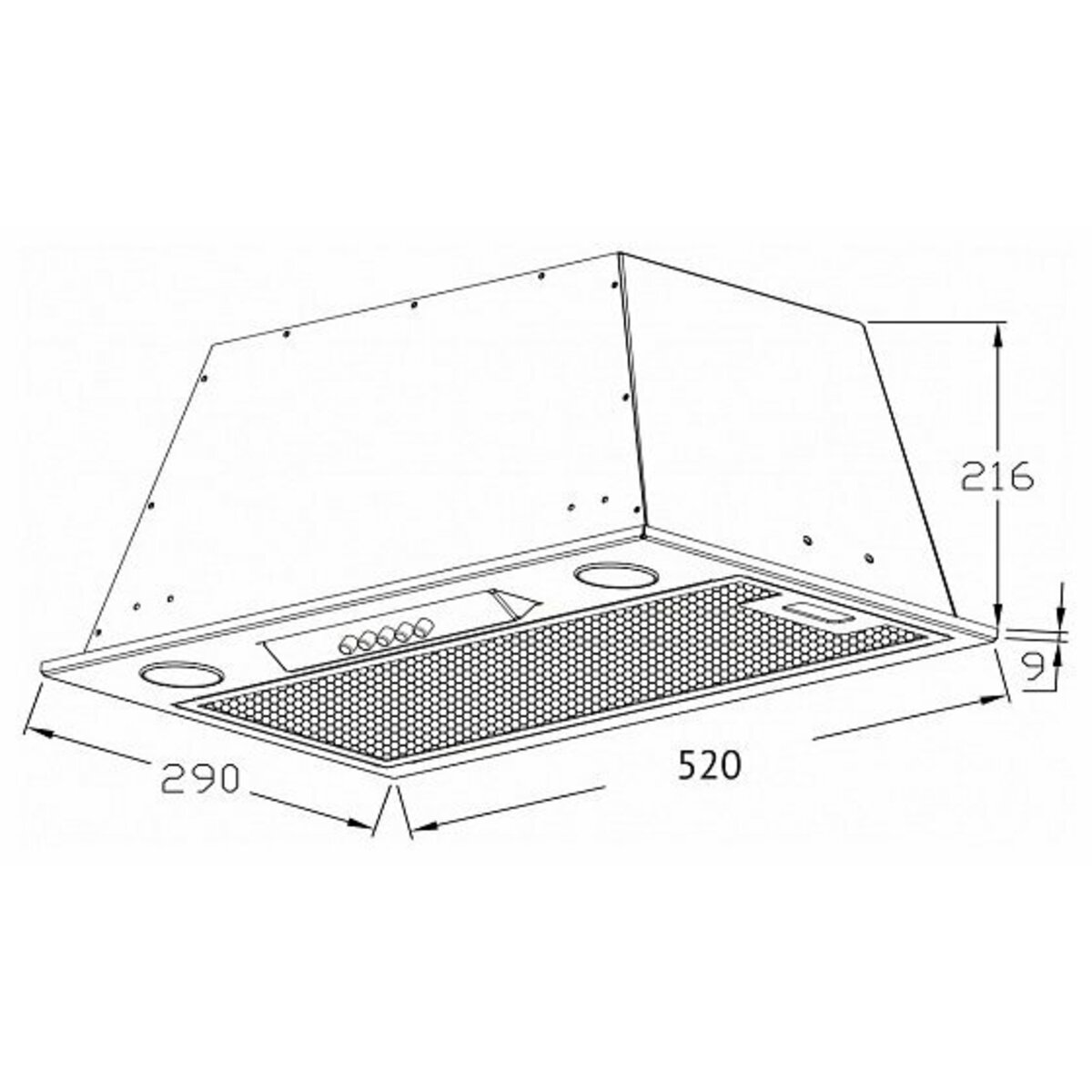 Вытяжка полновстраиваемая Korting KHI 6530 N (Цвет: Black)