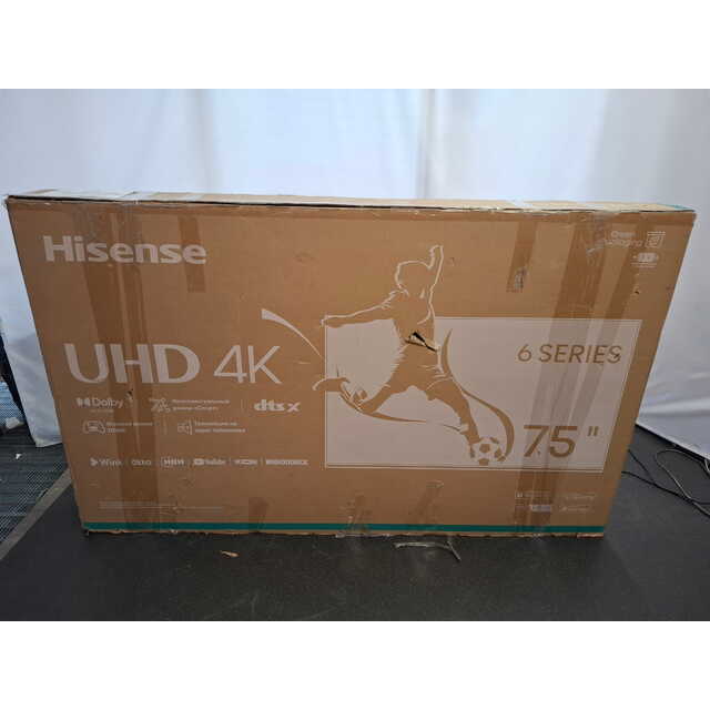 Телевизор Hisense 75" 75A6N, черный