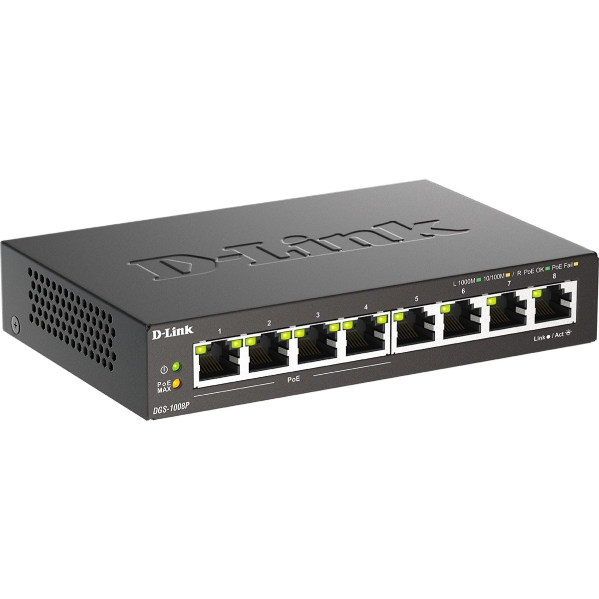 Коммутатор D-Link DGS-1008P/F3A