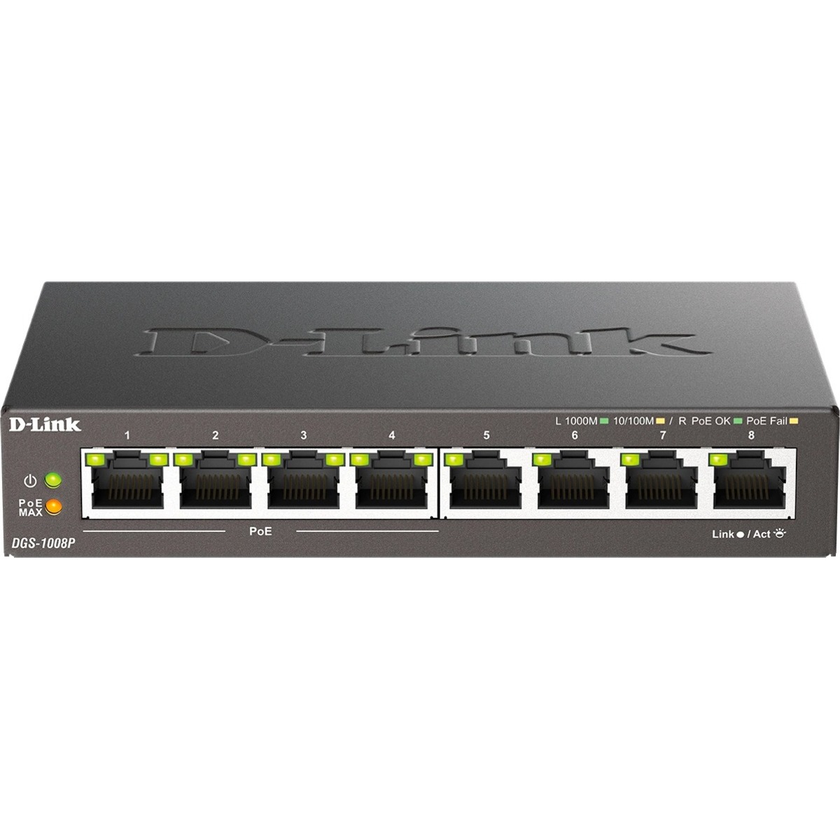 Коммутатор D-Link DGS-1008P/F3A