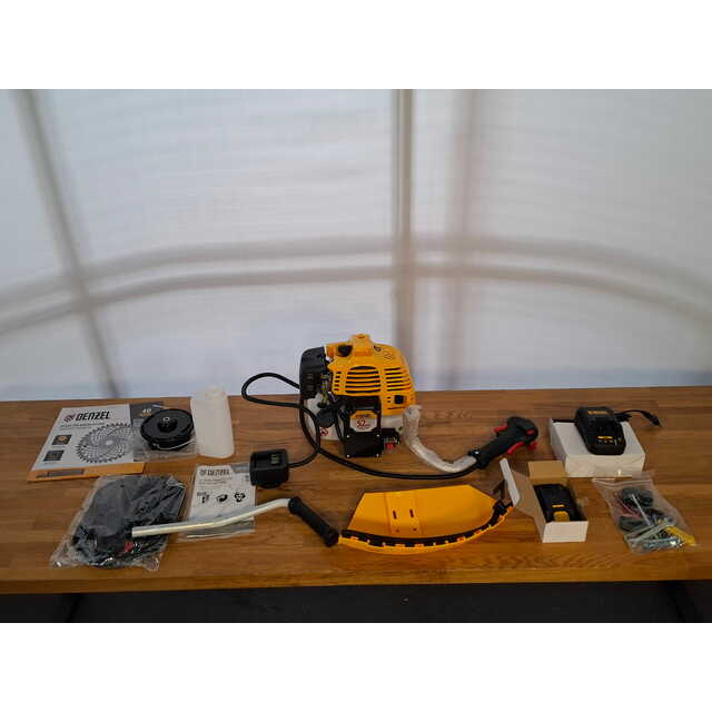 Триммер бензиновый Denzel DT-52E (2-коробки) (Цвет: Yellow / Black)