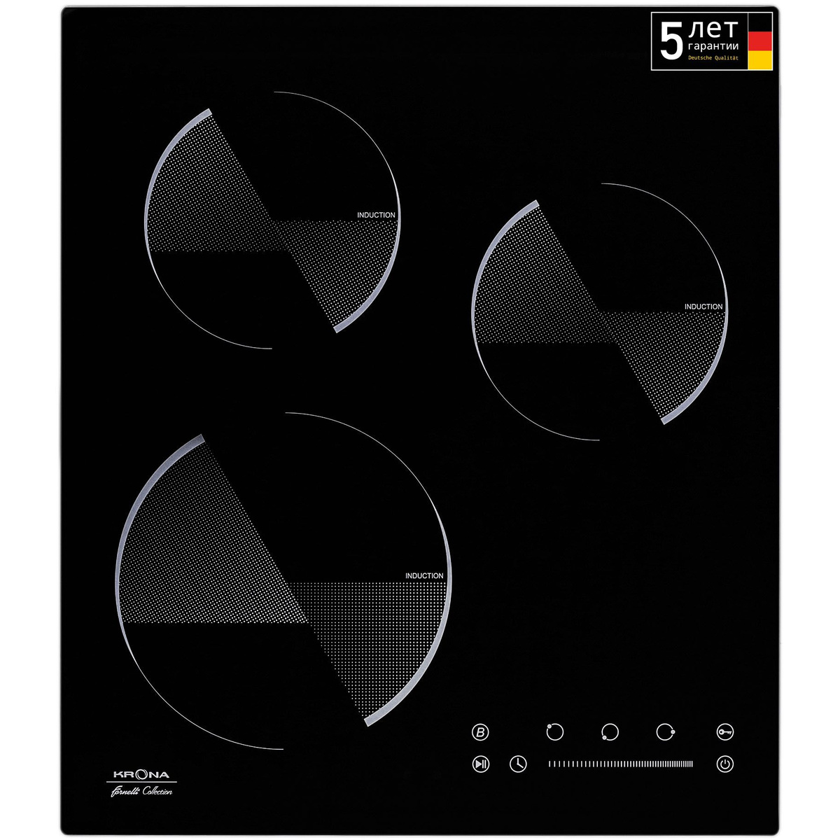 Варочная панель Krona Ombra 45 (Цвет: Black)