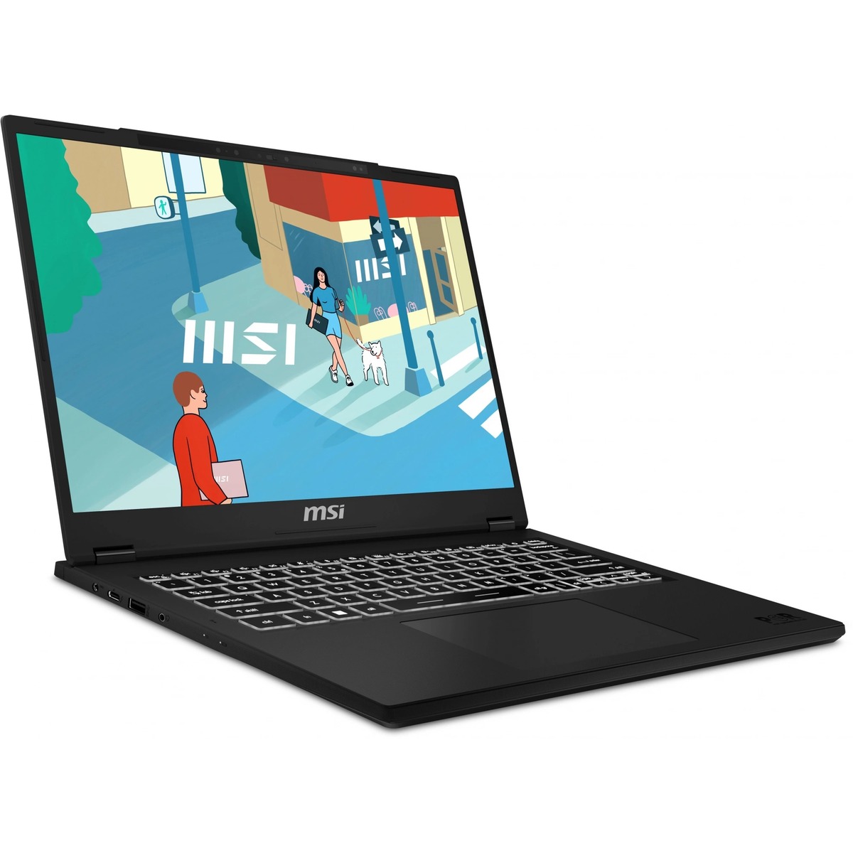 Ноутбук MSI Modern 14 H D13MG-088XRU Core i5 13420H 16Gb SSD512Gb Intel Iris Xe graphics 14 IPS FHD+ (1920x1200) Free DOS black WiFi BT Cam (9S7-14L112-088)