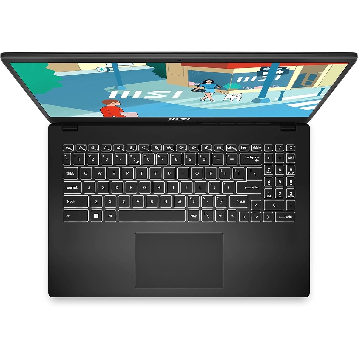 Ноутбук MSI Modern 15 H B13M-096XRU Core i5 13420H 16Gb SSD512Gb Intel Iris Xe graphics 15.6 IPS FHD (1920x1080) Free DOS black WiFi BT Cam (9S7-15H411-096)