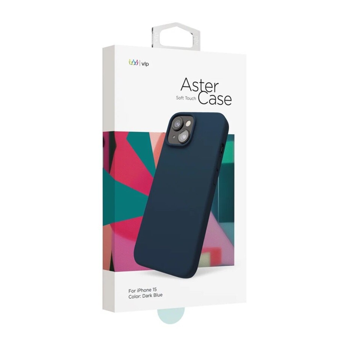 Чехол-накладка VLP Aster Case для смартфона Apple iPhone 15 (Цвет: Dark Blue)