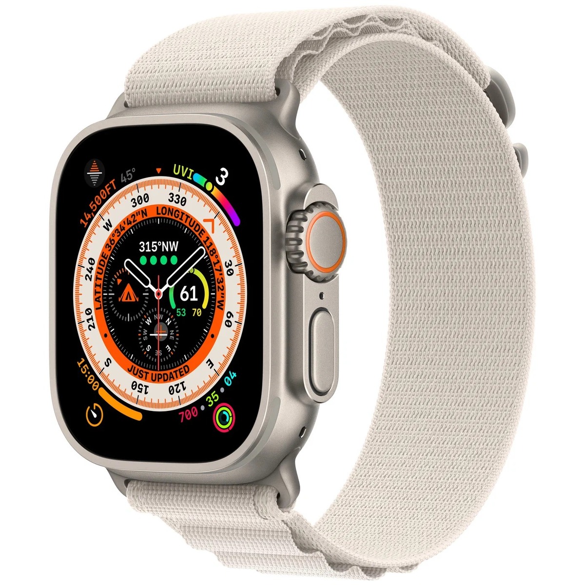 Умные часы Apple Watch Ultra 49mm Titanium Case with Alpine Loop L (Цвет: Starlight)