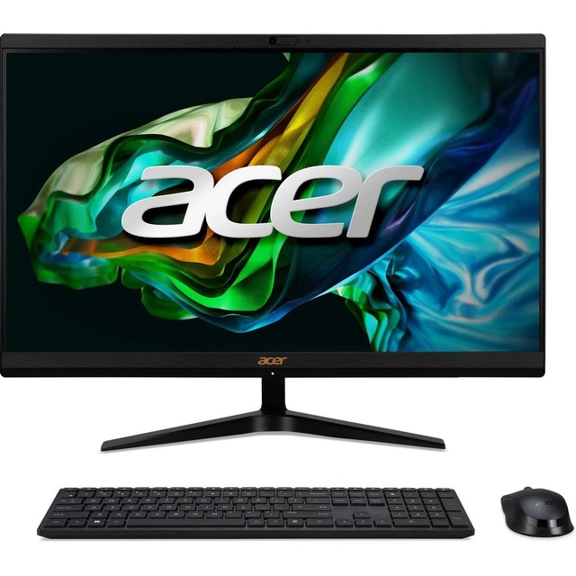Моноблок Acer Aspire C24-1800 23.8 Full HD i5 1335U (1.3) 8Gb SSD512Gb Iris Xe CR noOS GbitEth WiFi BT 65W клавиатура мышь Cam черный 1920x1080