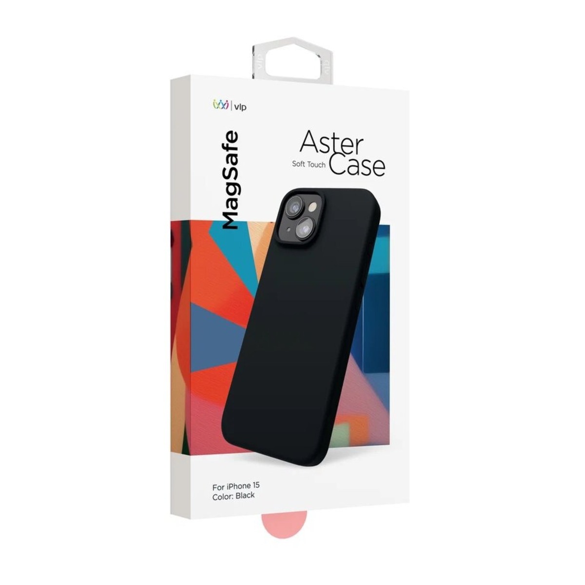 Чехол-накладка VLP Aster Case with MagSafe для смартфона Apple iPhone 15, черный