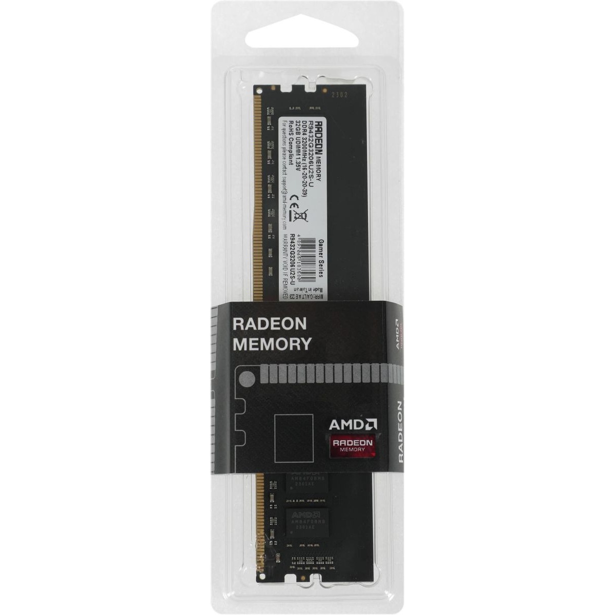 Память DDR4 32Gb 3200MHz AMD R9432G3206U2S-U R9 RTL PC4-25600 CL16 DIMM 288-pin 1.2В Ret