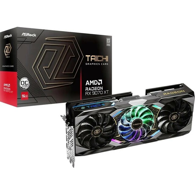 Видеокарта Asrock Radeon RX 9070XT TAICHI OC 16Gb (RX9070XT TC 16GO)