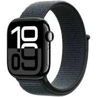 Умные часы Apple Watch Series 10 46mm Aluminum Case with Sport Loop (Цвет: Jet Black/Ink)