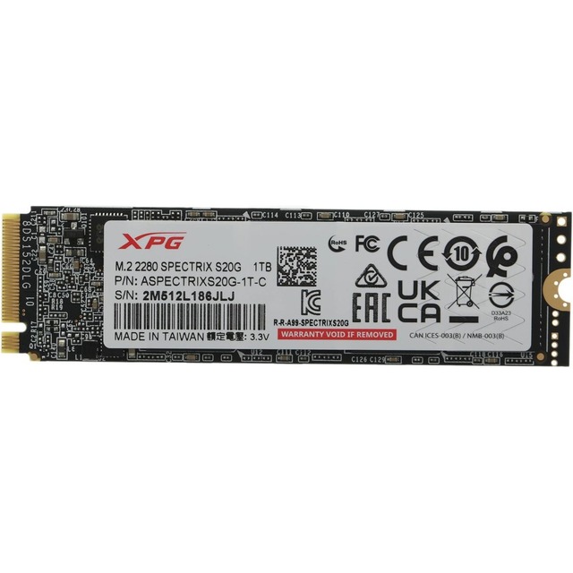 Накопитель SSD A-Data PCI-E 3.0 x4 1Tb ASPECTRIXS20G-1T-C