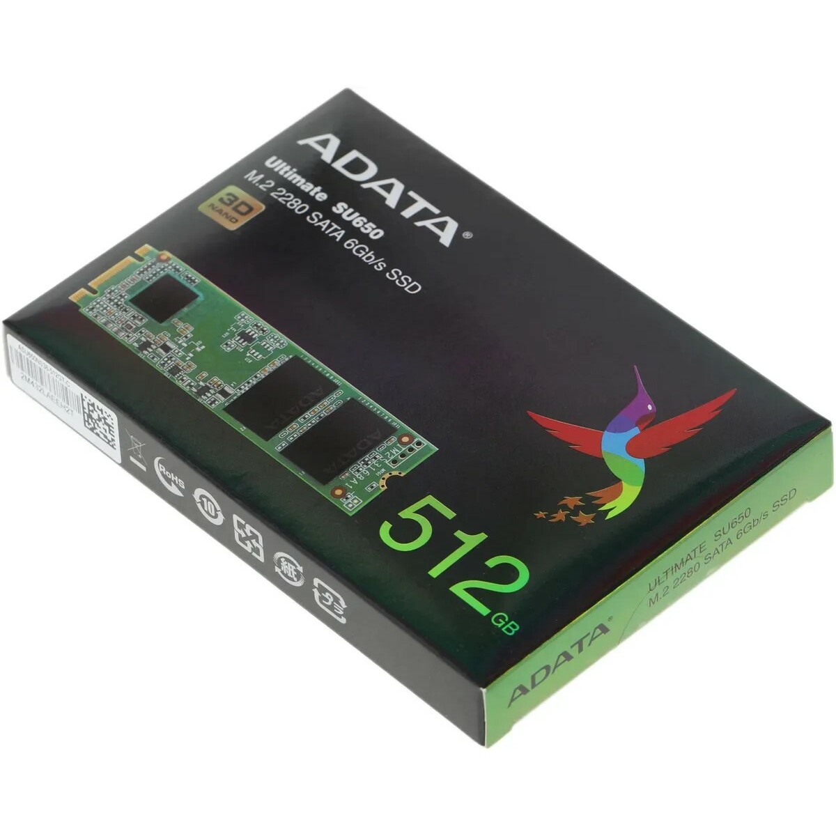 Накопитель SSD A-Data 512Gb M.2 ASU650NS38-512GT-C SU650  