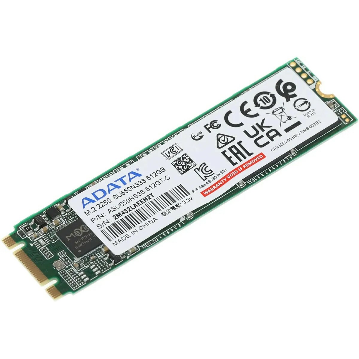 Накопитель SSD A-Data 512Gb M.2 ASU650NS38-512GT-C SU650  