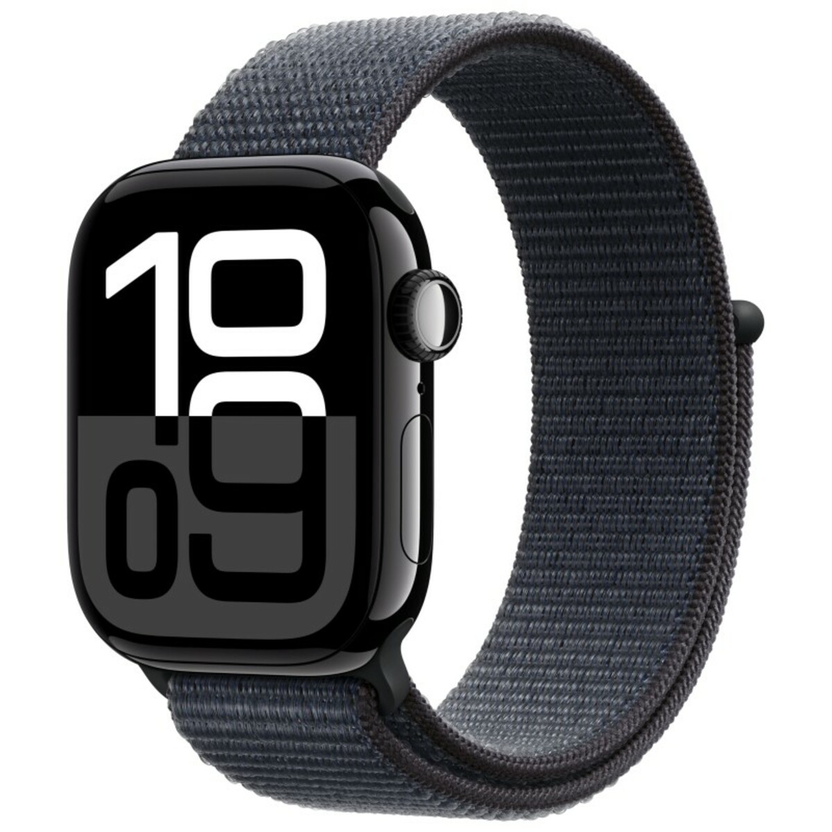 Умные часы Apple Watch Series 10 42mm Aluminum Case with Sport Loop (Цвет: Jet Black / Ink)