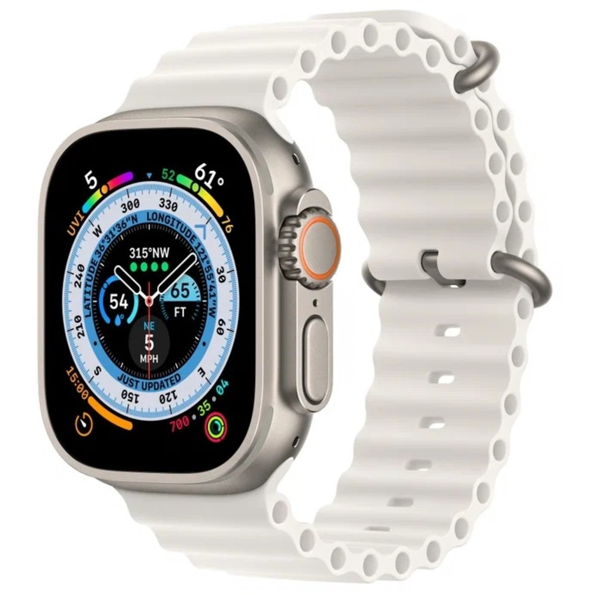 Умные часы Apple Watch Ultra 49mm Titanium Case with Ocean Band (Цвет: White)