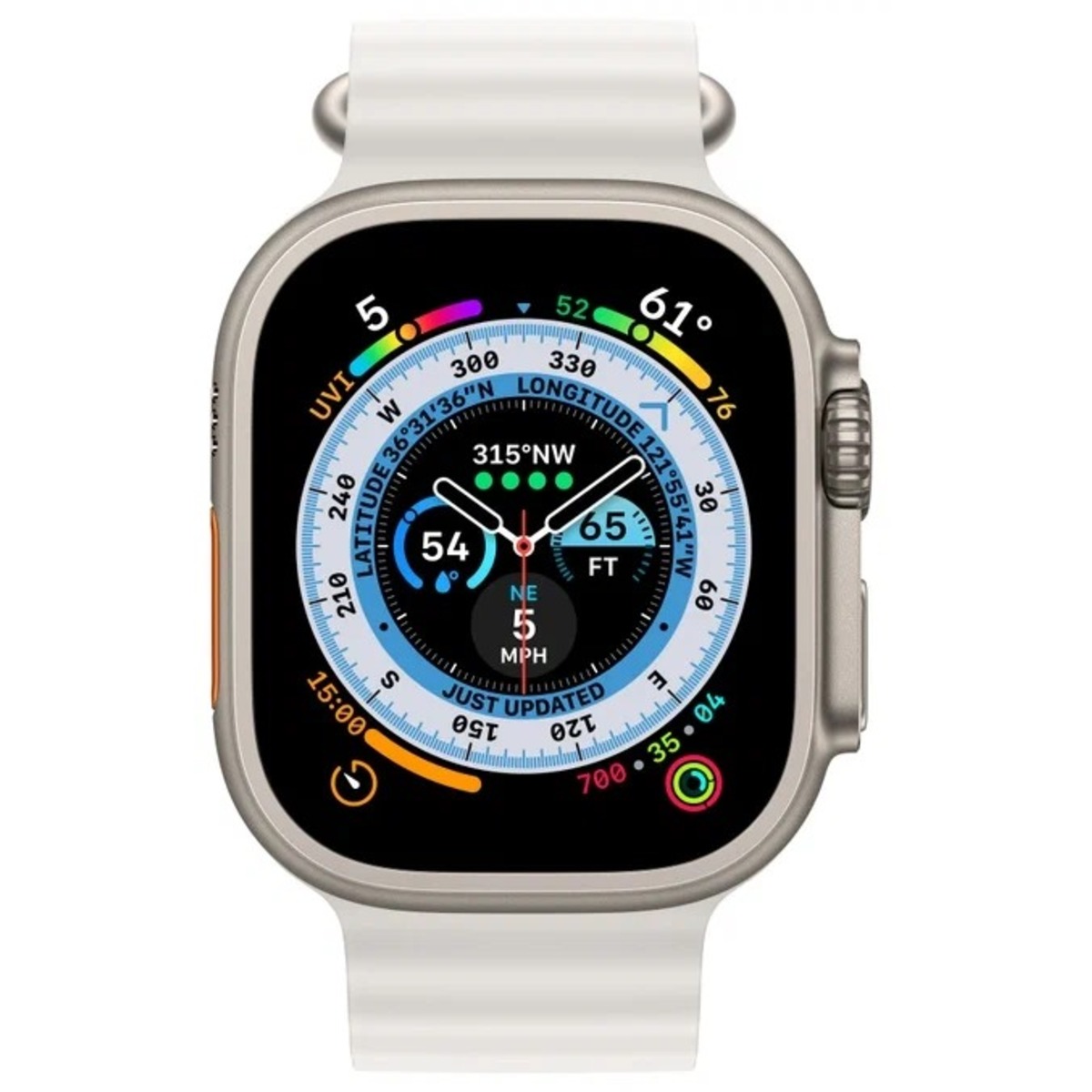 Умные часы Apple Watch Ultra 49mm Titanium Case with Ocean Band (Цвет: White)
