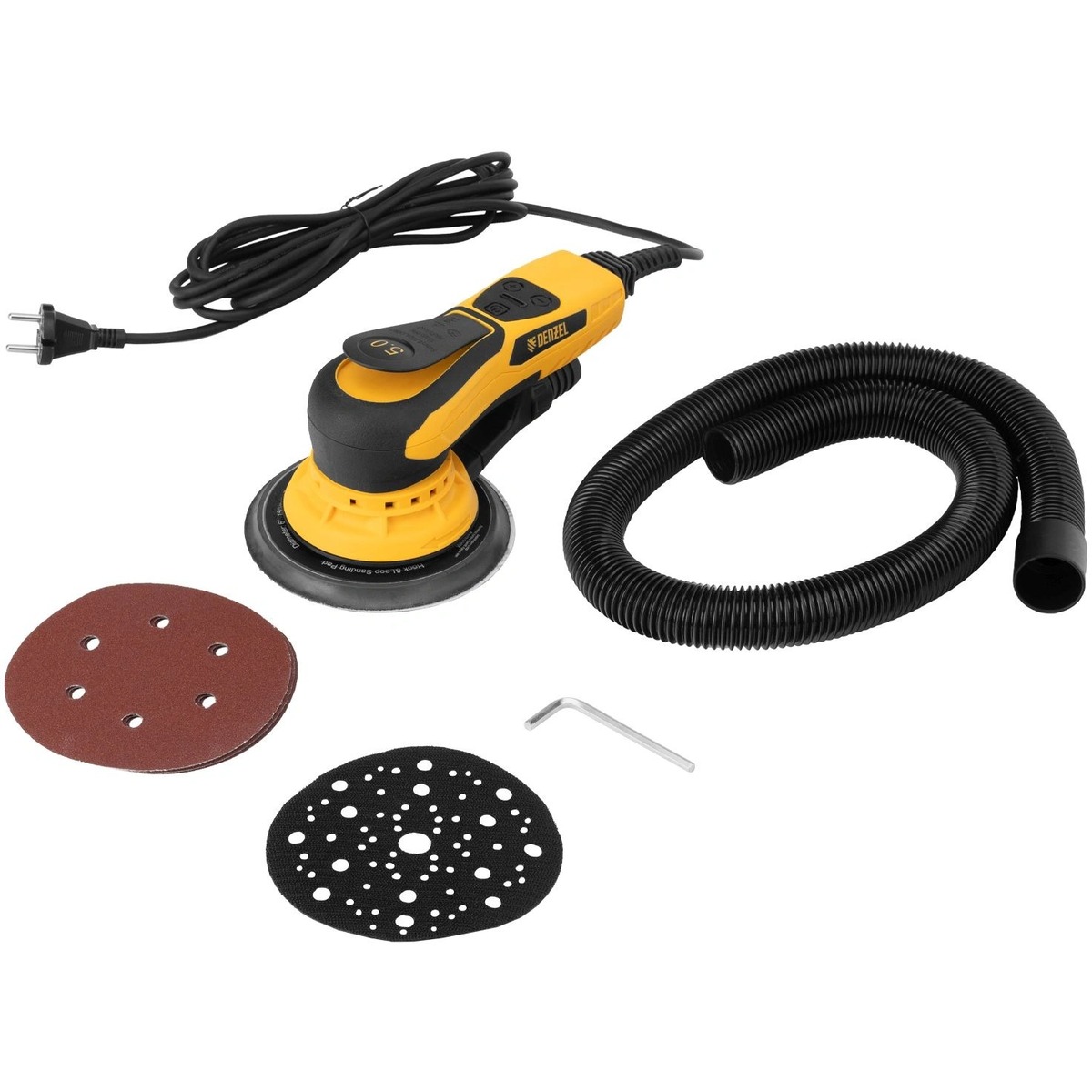 Шлифовальная орбитальная машина Denzel OS-150-BL (Цвет: Orange/Black)