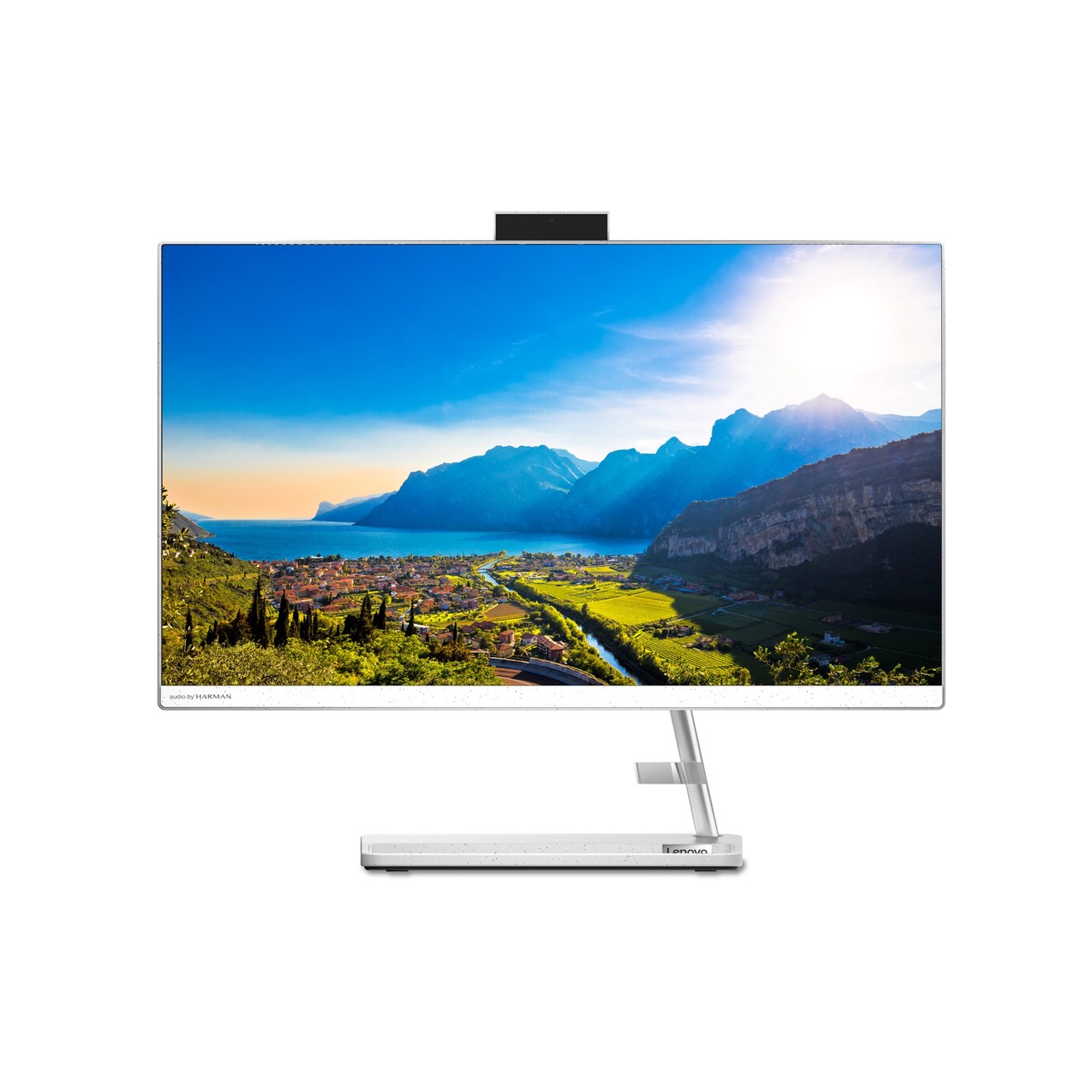 Моноблок Lenovo IdeaCentre 3 24ALC6 23.8 Full HD Ryzen 5 5500U (2.1) / 8Gb / SSD256Gb / RGr / DVDRW / Free DOS / GbitEth / WiFi / BT / 90W / клавиатура / мышь / Cam / белый 1920x1080