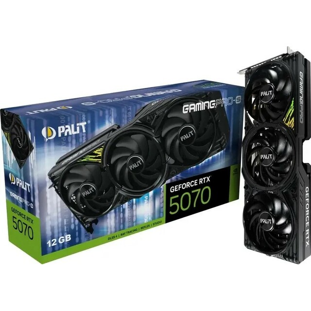 Видеокарта Palit GeForce RTX 5070 GamingPro-S 12G (NE75070019K9-GB2050U)