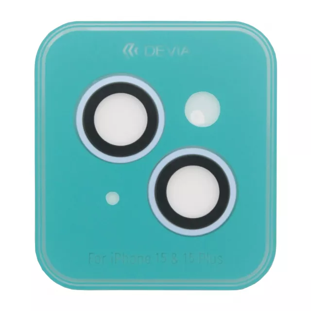 Защитное стекло для камеры Devia Peak Series Lens Protector для iPhone 15/15 Plus (Цвет: Blue)