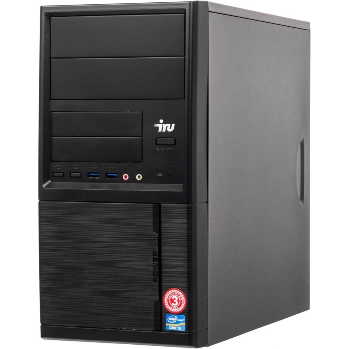 ПК IRU Office 613 MT i3 10100 (3.6) / 16Gb / SSD240Gb / UHDG 630 / Windows 10 Professional 64 / GbitEth / 400W / черный