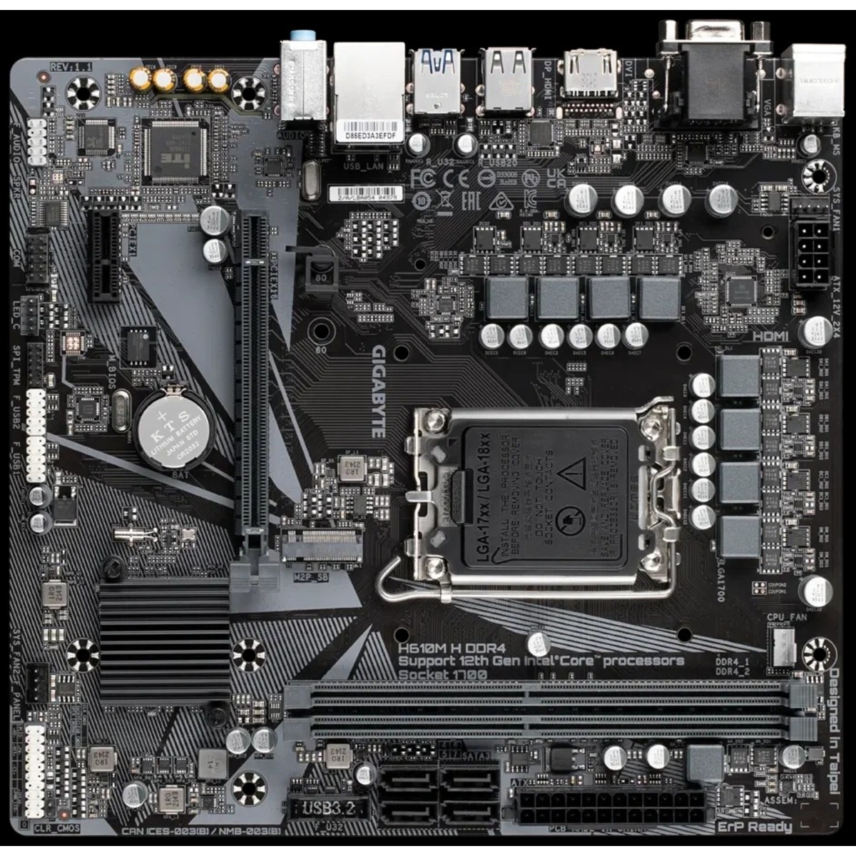 Материнская плата GIGABYTE H610M H DDR4 (rev. 1.1 / 1.3)