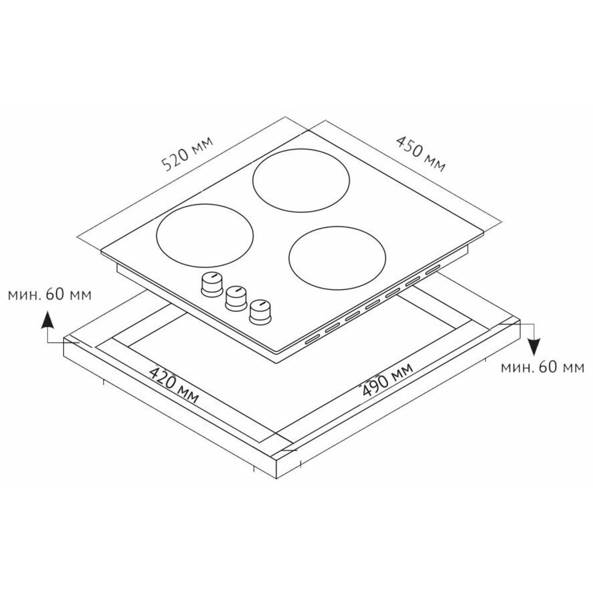 Варочная поверхность Korting HG 465 CTRB (Цвет: Begie)