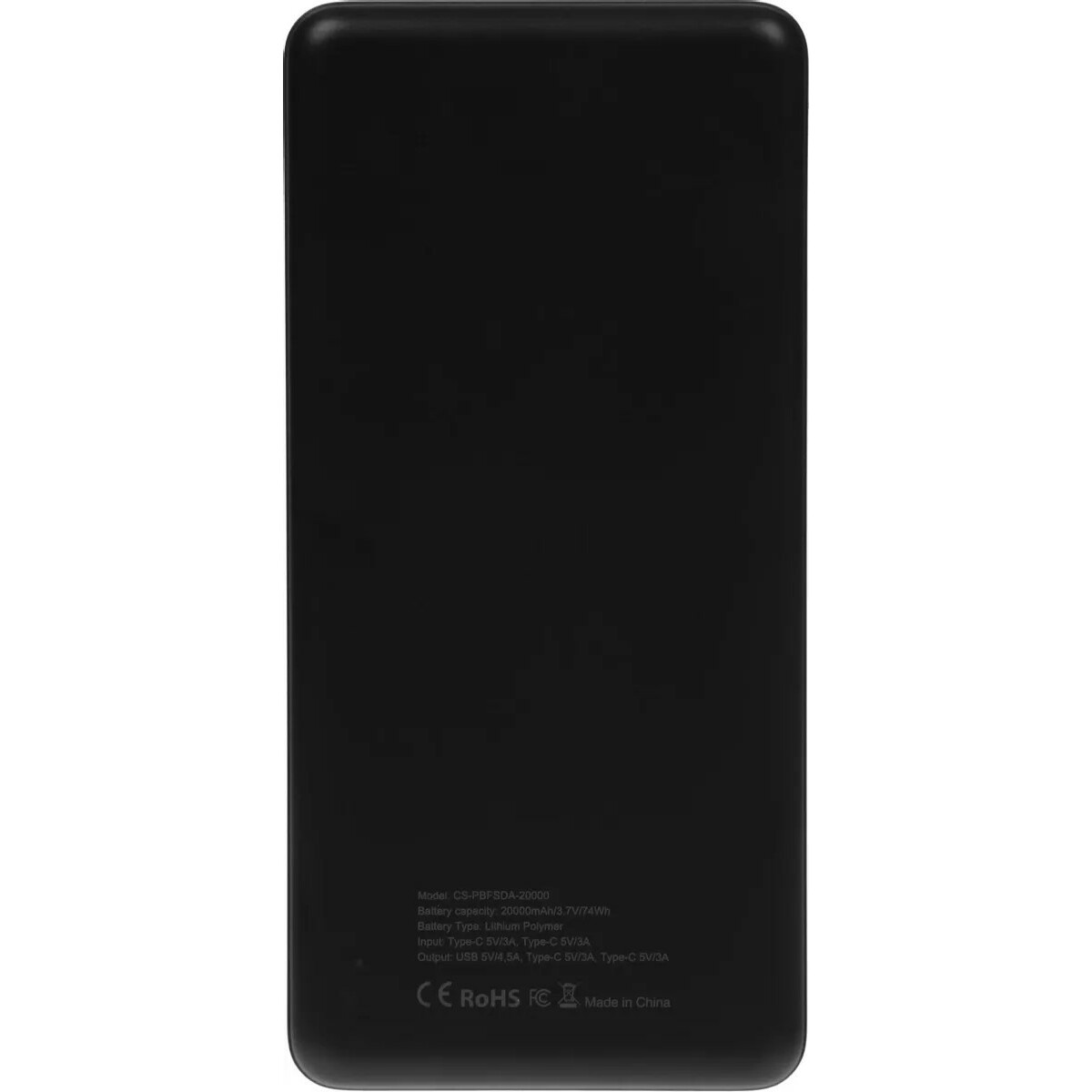 Внешний аккумулятор Cactus CS-PBFSDA-20000 20000mAh, черный