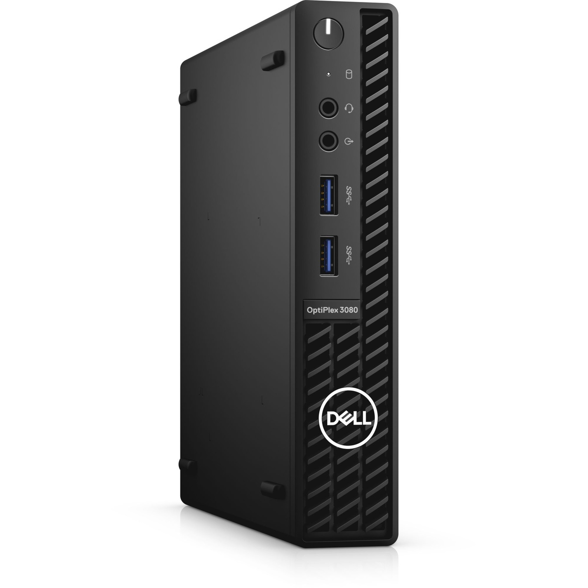 ПК Dell Optiplex 3080 Micro i3 10105T (3)/8Gb/SSD256Gb/UHDG 630/Linux/GbitEth/WiFi/BT/65W/клавиатура/мышь/черный